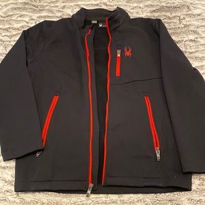 Boys, L (14-16), Spyder shell, full zip. Worn twice. Like brand new.